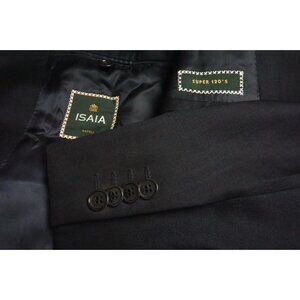Isaia Dark Blue Winter Tasmanian S120s Wool 2 Pc Suit Jacket Pants 42R BRAND NEW